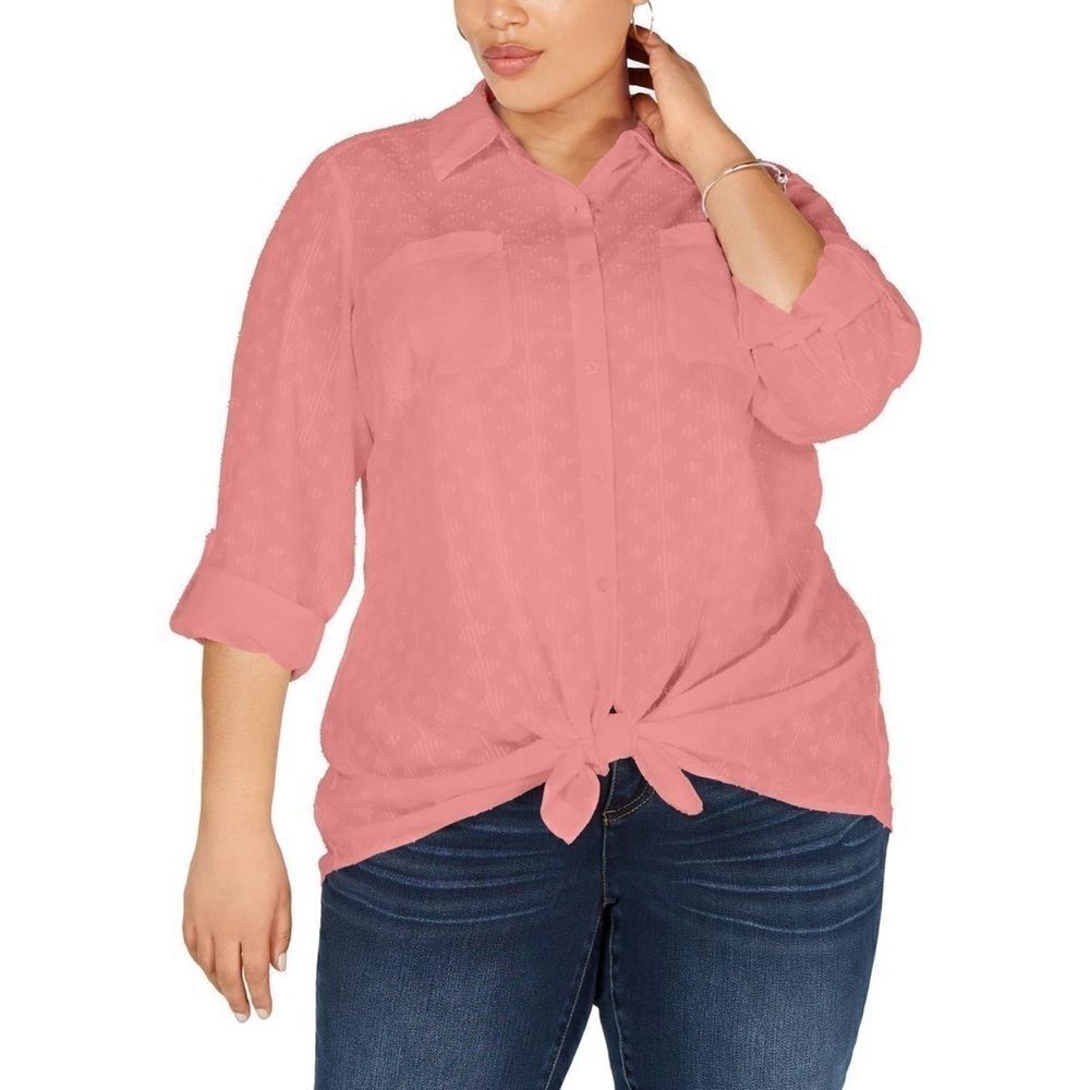 Style And Co Plus Size Front Bottom Top - image 1